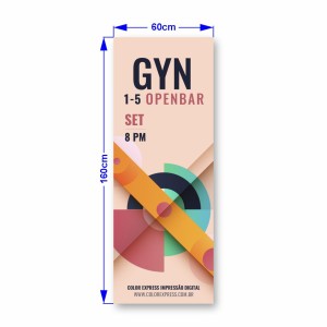 MIDIA P/ BANNER ROLLUP MINI Mídia Premium 240gr 0,60x1,60m    Em até 3X no cartão sem juros, via link de pagamento
