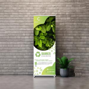 Porta Banner ROLLUP MINI - COMPLETO Corpo em Alumínio 0,06x1,60m    Em até 3X no cartão sem juros, via link de pagamento